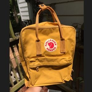 Fjallraven Kanken Ochre Yellow Full Sized Backpack